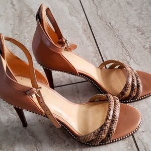 Coach snakeskin leather heels